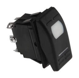 Переключатель двухпозиционный (ON)-ON 12 В/16А 6Р с подсветкой без фиксации 1 положения (AES111855M)